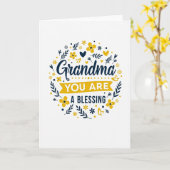 Carte Florale Grand-mère Joie (Fleur jaune)