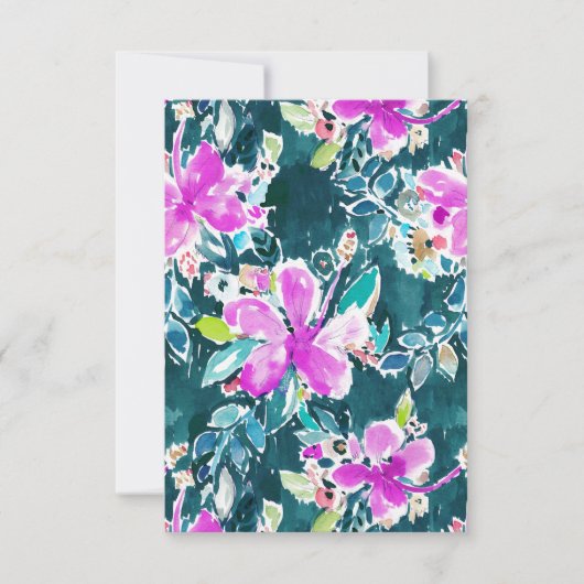 Carte florale HIBISCUS POP Tropical Watercolor (Devant)