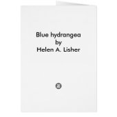 Carte florale hydrangea bleu (Dos)
