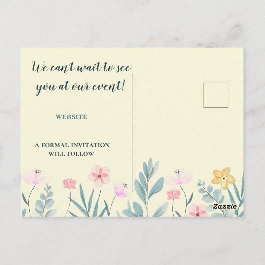 Carte florale joyeuse (Dos)