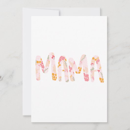 Carte Florale Mama (Devant)