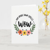 Carte florale Maman à l'envers Wow (Fleur jaune)