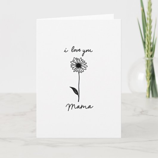 Carte Florale Maman Je T'Aime (Devant)