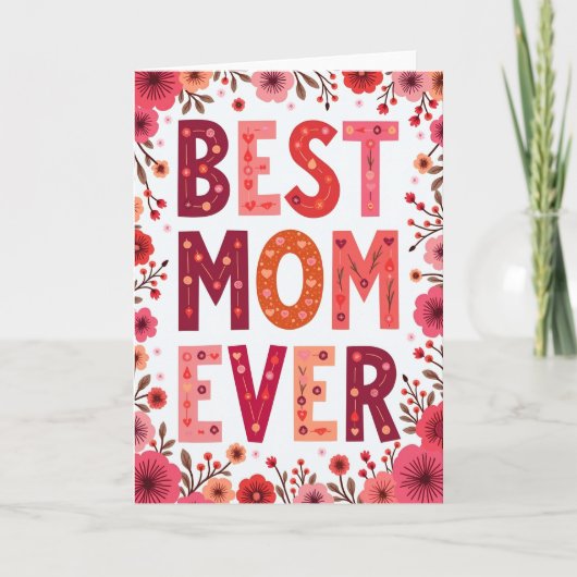 Carte Florale Meilleure Maman (Devant)