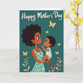 Carte Florale Mère et Enfant (Fleur jaune)