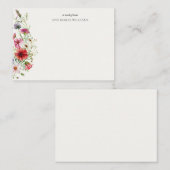 Carte florale moderne élégante personnalisée (Devant / Derrière)