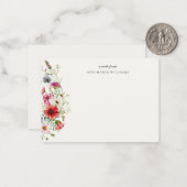 Carte florale moderne élégante personnalisée (Devant/Arrière en situation)