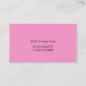 Carte florale noire et rose élégante de maman (Dos)