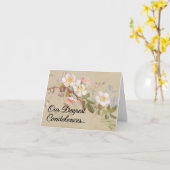 Carte Florale "Nos plus profondes condoléances..." (Fleur jaune)