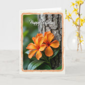 Carte florale orange joyeuse (Fleur jaune)