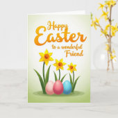 Carte florale ovale de printemps (Fleur jaune)