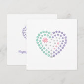 Carte florale personnalisable (Devant / Derrière)