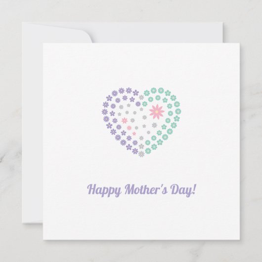 Carte florale personnalisable (Dos)