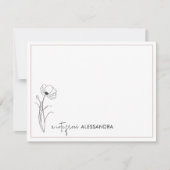 Carte florale personnalisée à main (Devant)