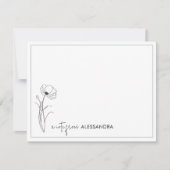 Carte florale personnalisée à main (Devant)