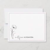 Carte florale personnalisée à main (Devant)