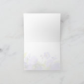 Carte florale pliée "Pensées pour toi" (Intérieur)