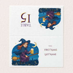 Carte florale pliée pour la table de fête d'Hallow