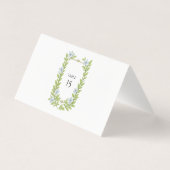 Carte florale pliée pour table de fête (Back)
