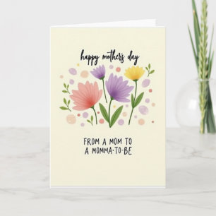 Carte Florale pour Future Maman