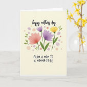Carte Florale pour Future Maman (Fleur jaune)