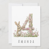 Carte florale pour le quatrième anniversaire avec  (Devant)