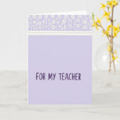 Carte florale pour mon enseignant (Fleur jaune)