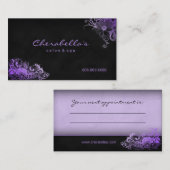 Carte florale Purpl de rendez-vous de spa à la (Devant / Derrière)
