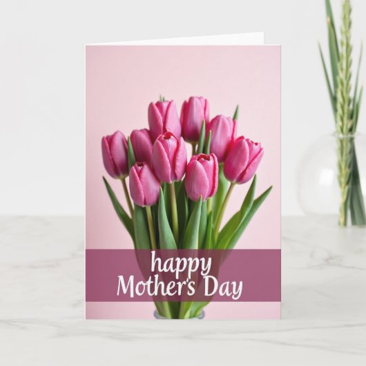 Carte florale rayée avec vœux (Devant)