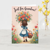 Carte Florale Rien Que Pour Grand-Mère (Fleur jaune)