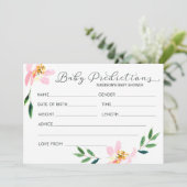 Carte florale rose de baby shower de prévisions de (Debout devant)