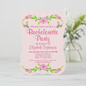 Carte florale rose et verte nostalgique (Debout devant)