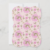 Carte florale rose et verte nostalgique (Dos)