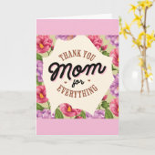 Carte Florale rose Merci (Fleur jaune)