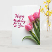Carte florale rose rayée (Fleur jaune)