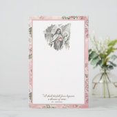 Carte florale Rose religieuse St. Therese (Debout devant)