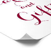 Carte Florale Rouge Bourgogne Et Cadeaux Poster Ma (Coin)