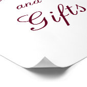 Carte Florale Rouge Bourgogne Et Cadeaux Poster Ma (Coin)