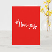 Carte florale script 'Je t'aime' (Fleur jaune)