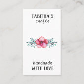 Carte florale simple d'entreprise artisanale (Devant)