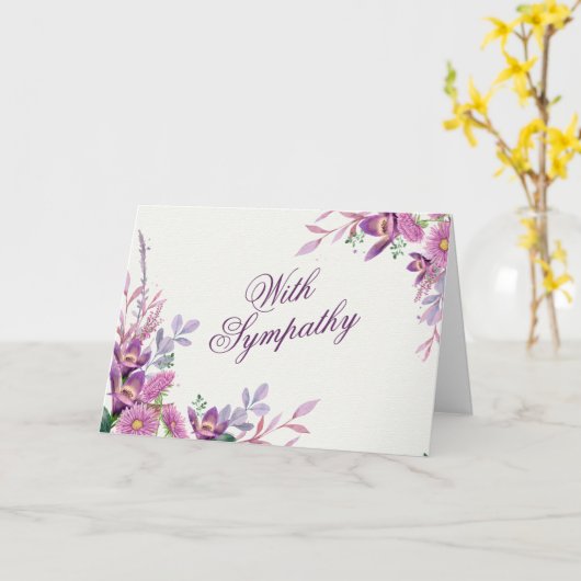 Carte florale Sympathy (Fleur jaune)