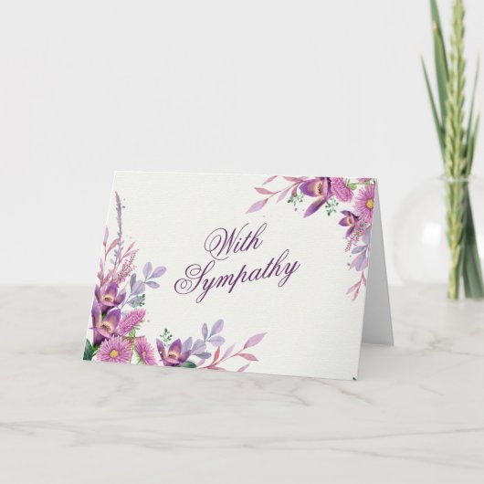 Carte florale Sympathy (Devant)