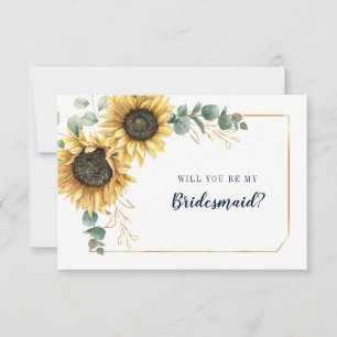 Carte Florale Tournesol Eucalyptus Demande Demoise