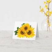 Carte florale Tournesol Jaune Fleur Note (Fleur jaune)