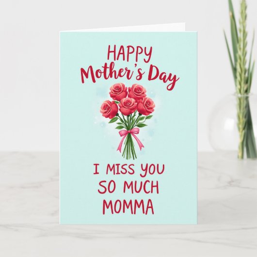 Carte Florale Tu Me Manques Maman (Devant)