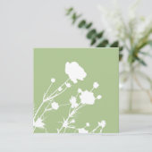 Carte florale verte et blanche (Debout devant)