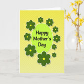 Carte Florale Verte Lumineuse (Fleur jaune)