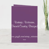 Carte florale victorienne de Saint-Valentin de (Dos)