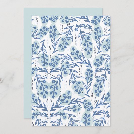 Carte Florale vintage (Devant / Derrière)