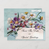 Carte Florale Vintage Pour Toute Occasion (Devant / Derrière)